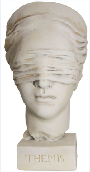 Blind Justice Themis Bust Sculpture Head Lady Portraiture Statue Art